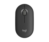 Logitech Pebble Mouse 2 M350s Slim compact Bluetooth Mouse with a Customizable Button - Grey